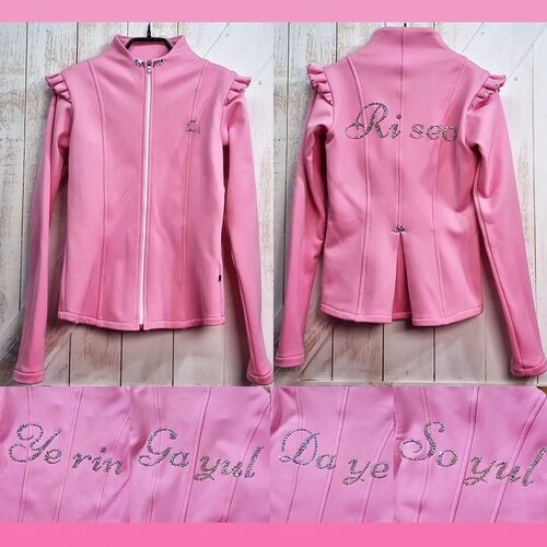 [QMI Group Discount] Pink Hotfix Initial Tailored Group Jacket